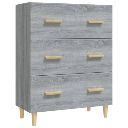 Dressoir 70X34X90 Cm Bewerkt Hout Grijs Sonoma Eikenkleurig