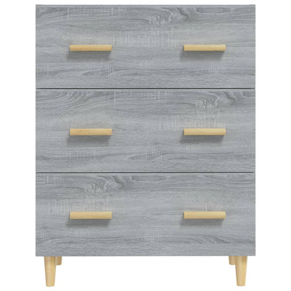 Dressoir 70X34X90 Cm Bewerkt Hout Grijs Sonoma Eikenkleurig