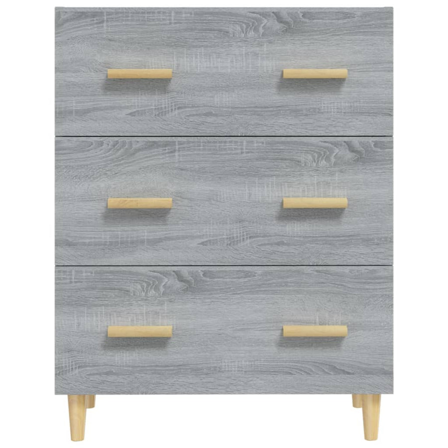 Dressoir 70X34X90 Cm Bewerkt Hout Grijs Sonoma Eikenkleurig