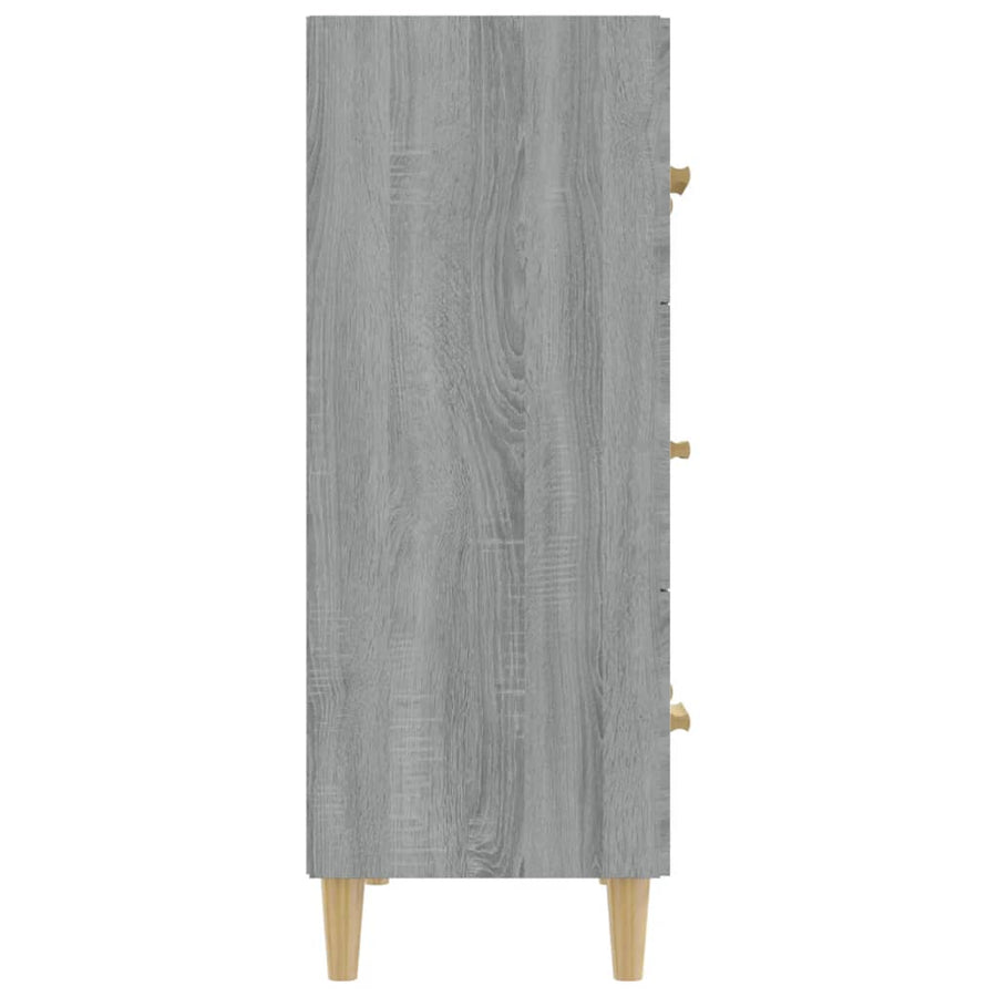 Dressoir 70X34X90 Cm Bewerkt Hout Grijs Sonoma Eikenkleurig