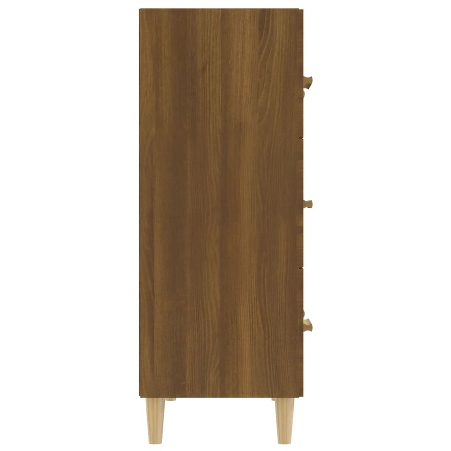 Dressoir 70X34X90 Cm Bewerkt Hout Bruineikenkleurig
