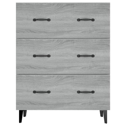 Dressoir 69,5X34X90 Cm Bewerkt Hout Grijs Sonoma Eikenkleurig