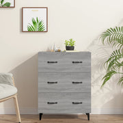 Dressoir 69,5x34x90 cm bewerkt hout grijs