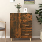 Sideboard 69.5x34x90 cm engineered wood smoked oak-colored