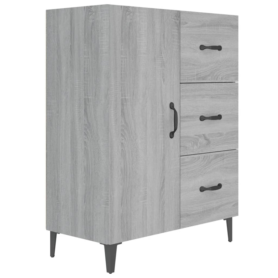 Dressoir 69,5X34X90 Cm Bewerkt Hout Grijs Sonoma Eikenkleurig