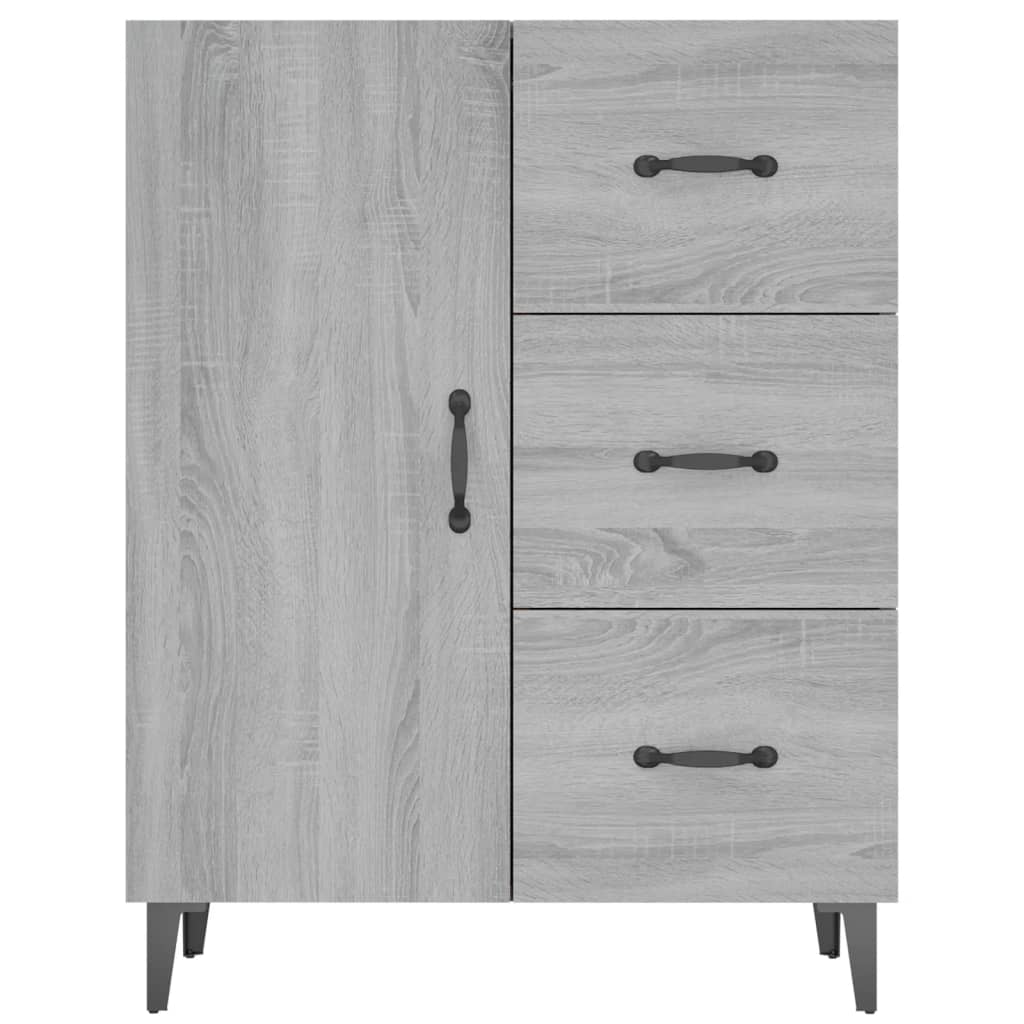 Dressoir 69,5X34X90 Cm Bewerkt Hout Grijs Sonoma Eikenkleurig
