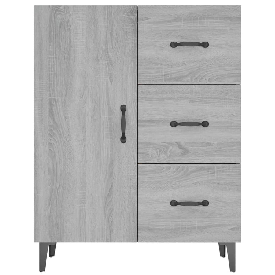 Dressoir 69,5X34X90 Cm Bewerkt Hout Grijs Sonoma Eikenkleurig