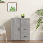 Sideboard 69.5x34x90 cm engineered wood grey Sonoma oak look