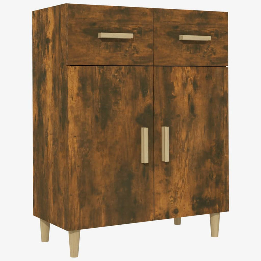Dressoir 69,5X34X89 Cm Bewerkt Hout Gerookt Eikenkleurig