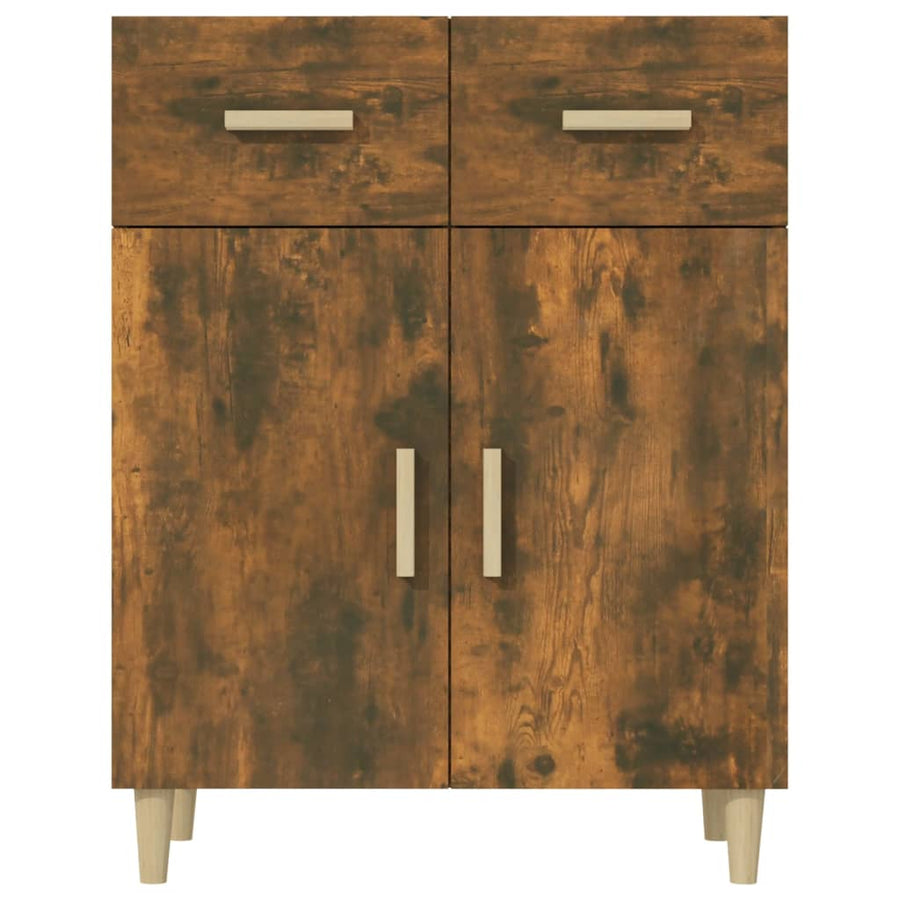 Dressoir 69,5X34X89 Cm Bewerkt Hout Gerookt Eikenkleurig