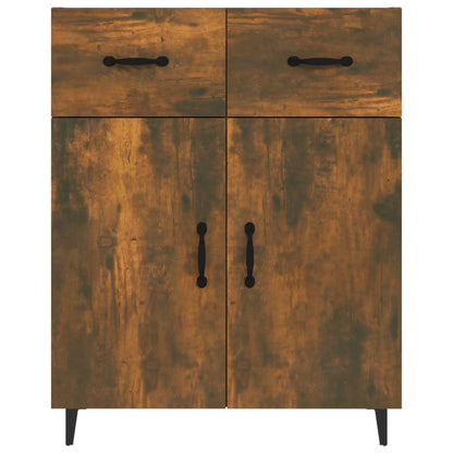 Dressoir 69,5X34X90 Cm Bewerkt Hout Gerookt Eikenkleurig