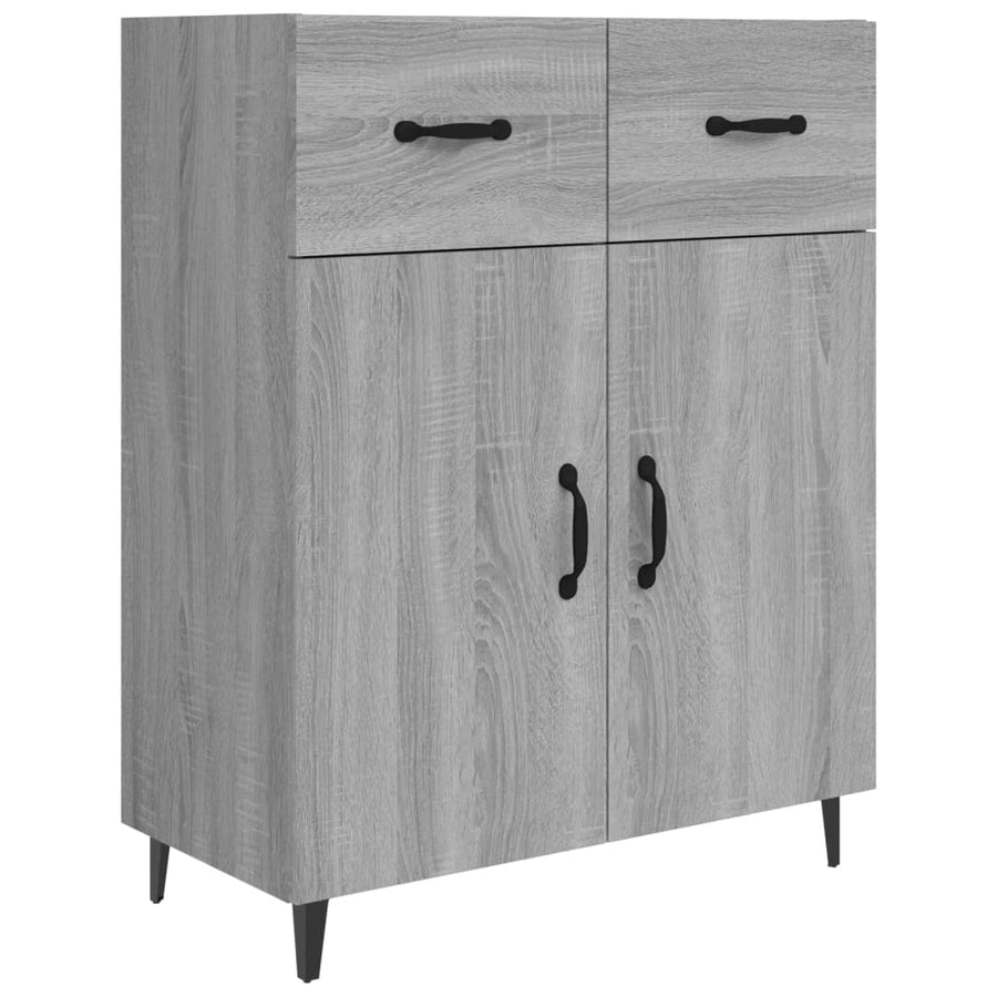Dressoir 69,5X34X90 Cm Bewerkt Hout Grijs Sonoma Eikenkleurig