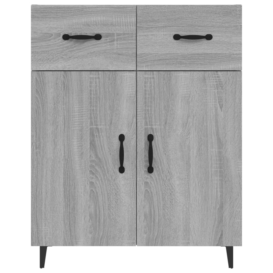 Dressoir 69,5X34X90 Cm Bewerkt Hout Grijs Sonoma Eikenkleurig