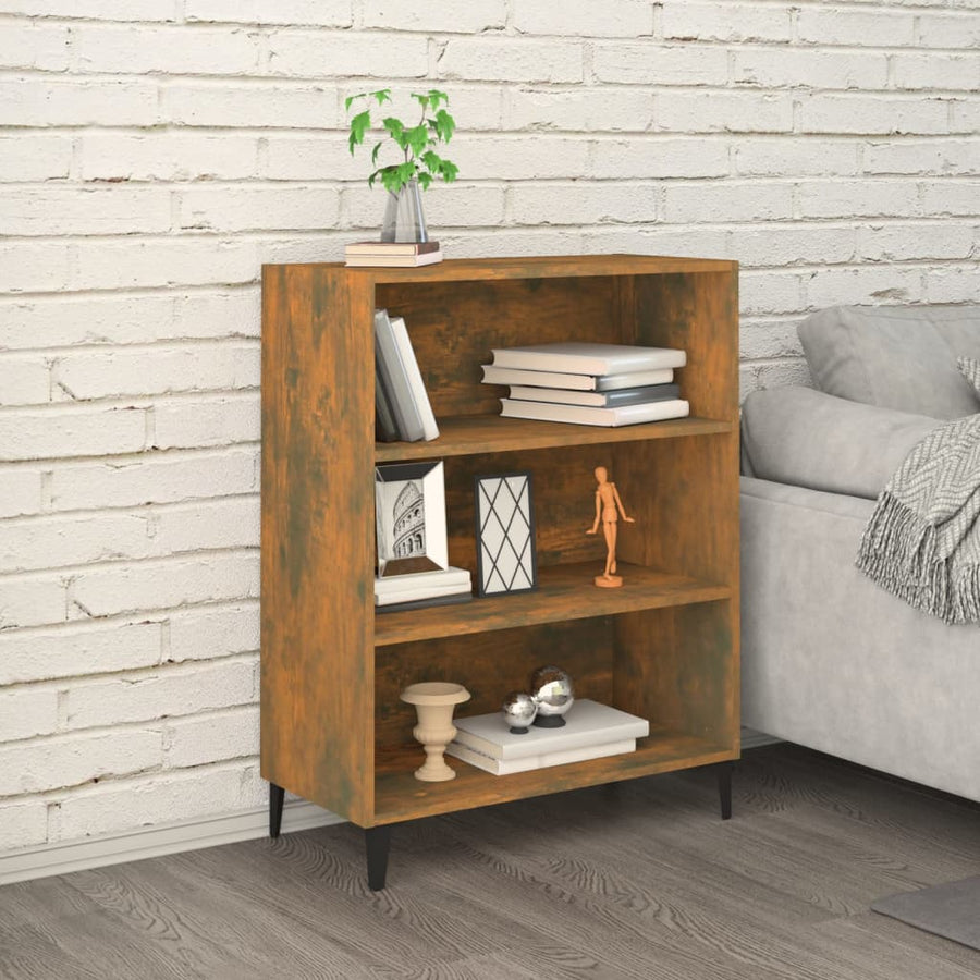 Dressoir 69,5X32,5X90 Cm Bewerkt Hout Gerookt Eikenkleurig
