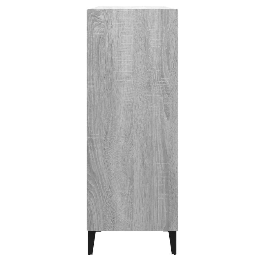 Dressoir 69,5X32,5X90 Cm Bewerkt Hout Grijs Sonoma Eikenkleurig
