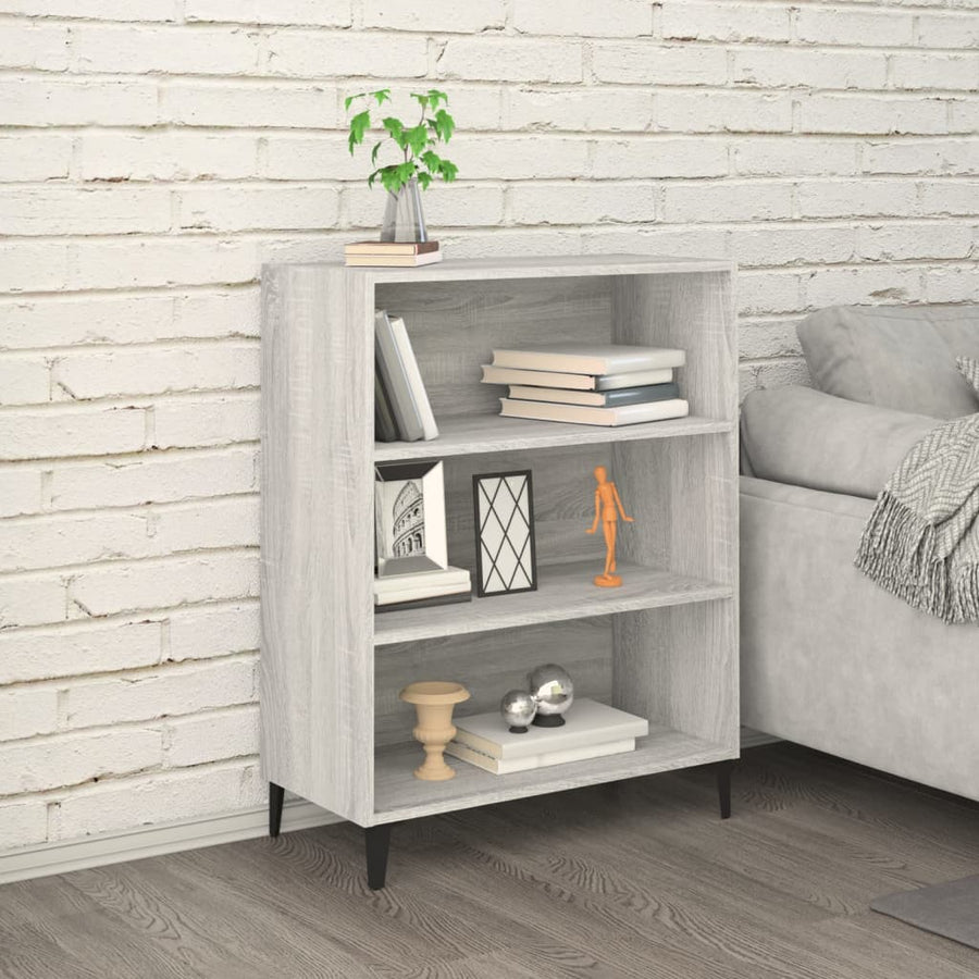 Dressoir 69,5X32,5X90 Cm Bewerkt Hout Grijs Sonoma Eikenkleurig