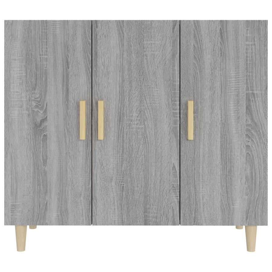 Dressoir 90X34X80 Cm Bewerkt Hout Grijs Sonoma Eikenkleurig