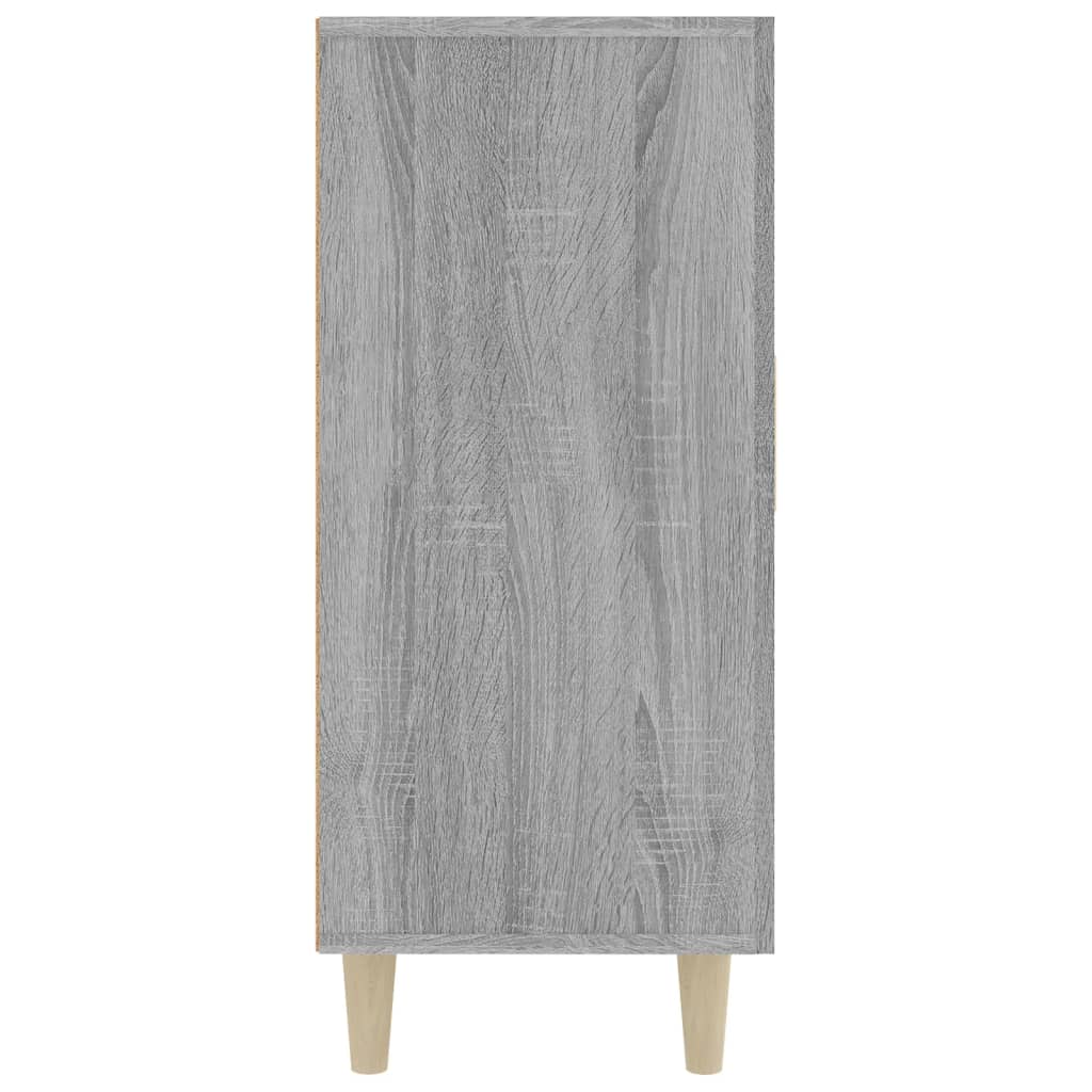 Dressoir 90X34X80 Cm Bewerkt Hout Grijs Sonoma Eikenkleurig