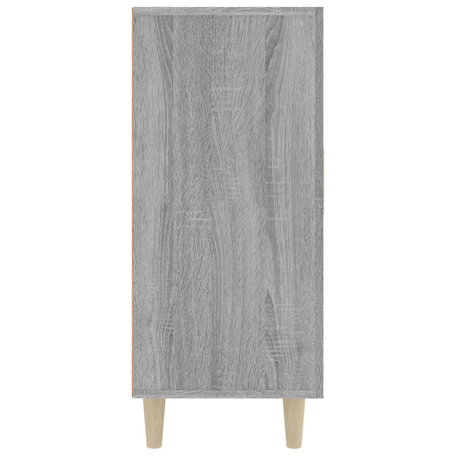 Dressoir 90X34X80 Cm Bewerkt Hout Grijs Sonoma Eikenkleurig