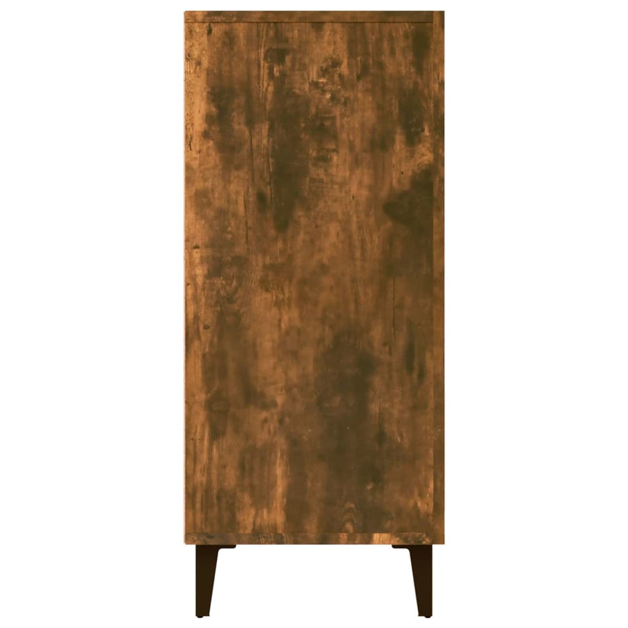 Dressoir 90X34X80 Cm Bewerkt Hout Kleurig Gerookt eiken