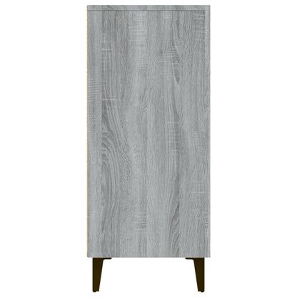 Dressoir 90X34X80 Cm Bewerkt Hout Eikenkleurig Grijs sonoma