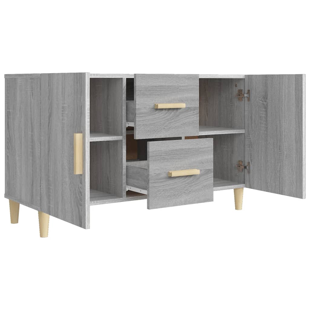 Dressoir 100X36X60 Cm Bewerkt Hout Grijs Sonoma Eikenkleurig