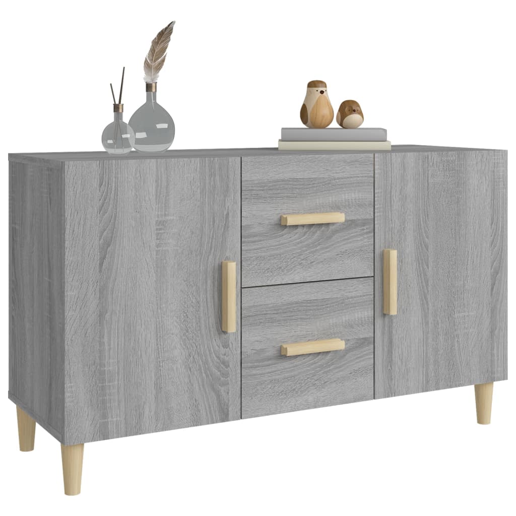 Dressoir 100X36X60 Cm Bewerkt Hout Grijs Sonoma Eikenkleurig