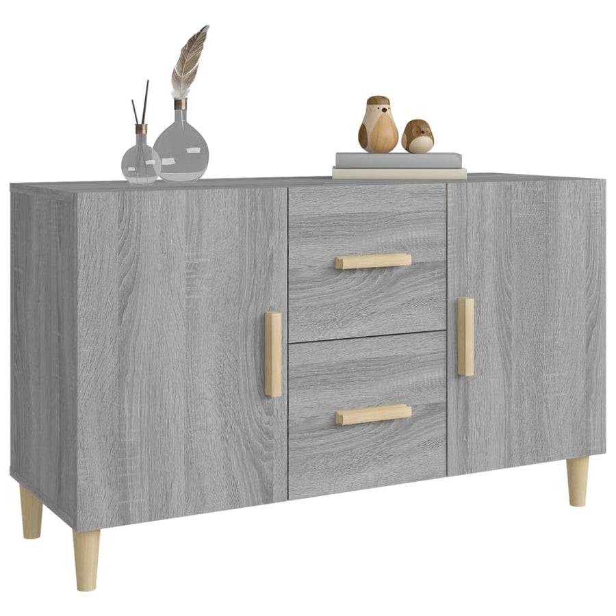 Dressoir 100X36X60 Cm Bewerkt Hout Grijs Sonoma Eikenkleurig