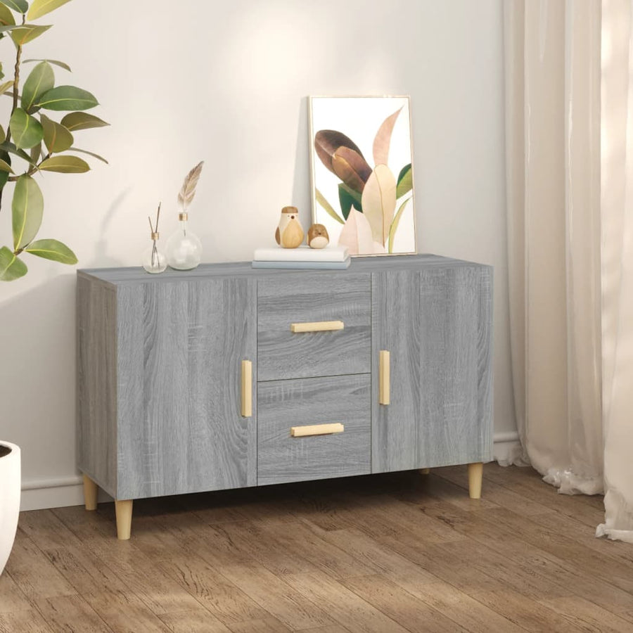 Dressoir 100X36X60 Cm Bewerkt Hout Grijs Sonoma Eikenkleurig