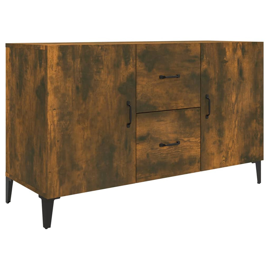 Dressoir 100x36x60 cm bewerkt hout gerookt eikenkleurig Gerookt eiken