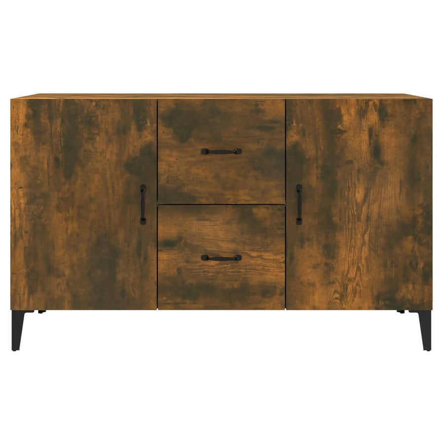 Dressoir 100x36x60 cm bewerkt hout gerookt eikenkleurig Gerookt eiken