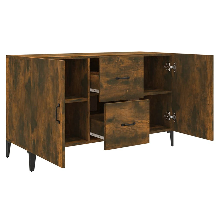 Dressoir 100x36x60 cm bewerkt hout gerookt eikenkleurig Gerookt eiken