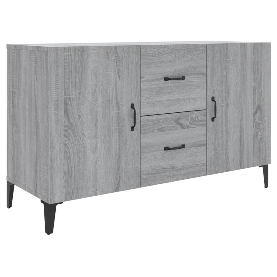 Dressoir 100x36x60 cm bewerkt hout grijs sonoma eikenkleurig Grijs sonoma