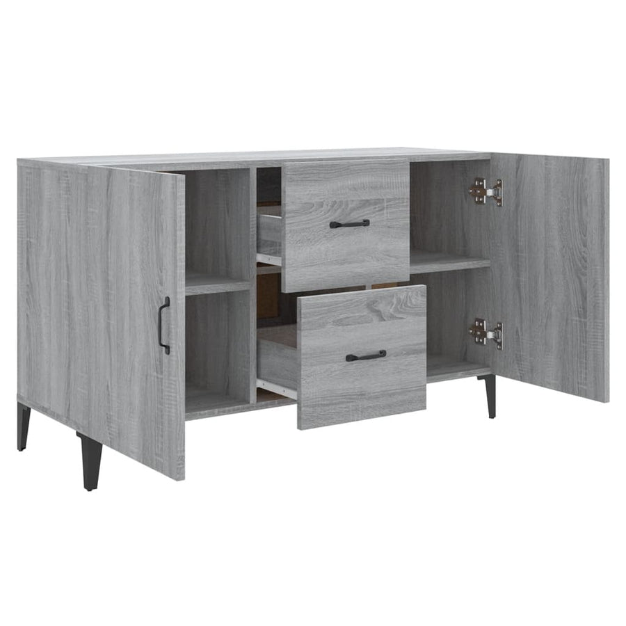 Dressoir 100x36x60 cm bewerkt hout grijs sonoma eikenkleurig Grijs sonoma