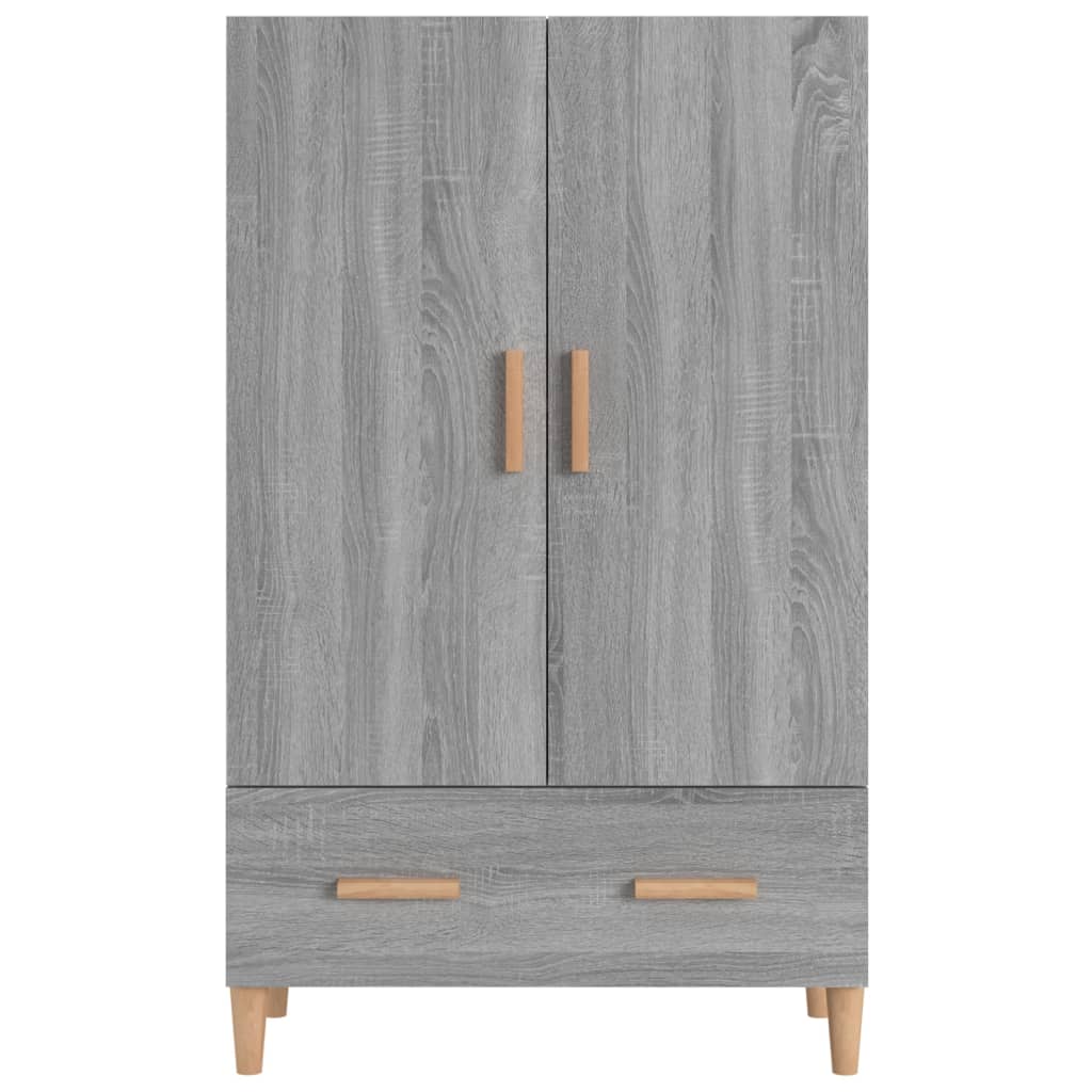 Hoge Kast 70X31X115 Cm Bewerkt Hout Grijs Sonoma Eikenkleurig