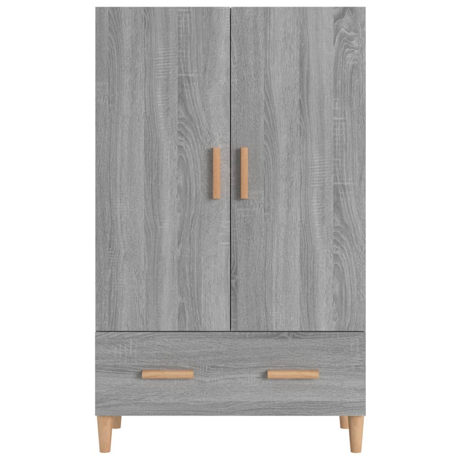 Hoge Kast 70X31X115 Cm Bewerkt Hout Grijs Sonoma Eikenkleurig