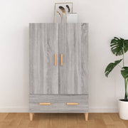 Hoge kast 70x31x115 cm grijs sonoma eiken