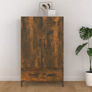 Hoge kast 70x31x115 cm bewerkt hout gerookt eiken