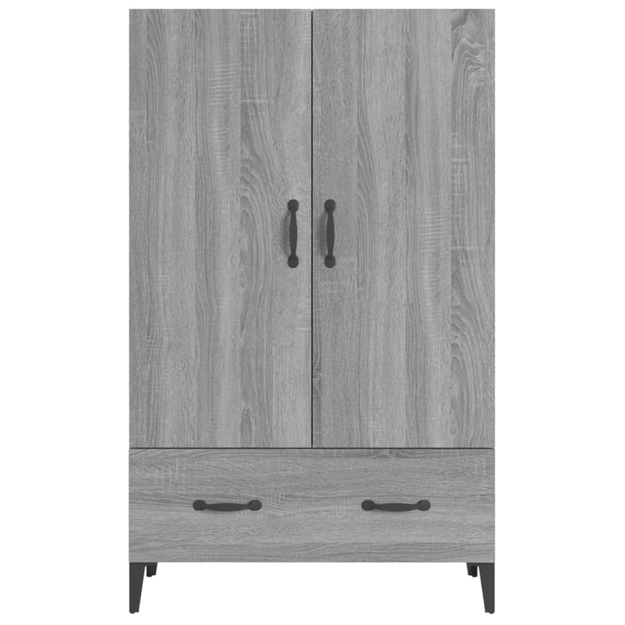 Hoge Kast 70X31X115 Cm Bewerkt Hout Grijs Sonoma Eikenkleurig