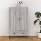 Hoge kast 70x31x115 cm grijs sonoma eiken bewerkt hout