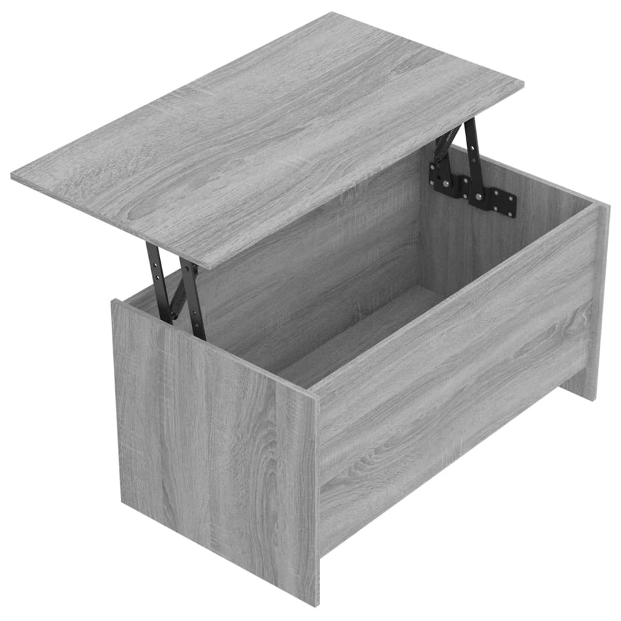 Salontafel 102X55,5X52,5 Cm Bewerkt Hout Eiken 102 x 55 x 52.5 cm