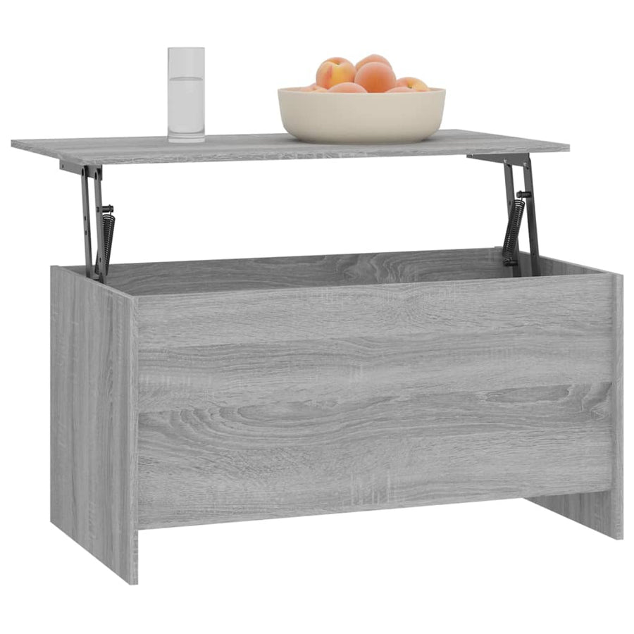 Salontafel 102X55,5X52,5 Cm Bewerkt Hout Eiken 102 x 55 x 52.5 cm