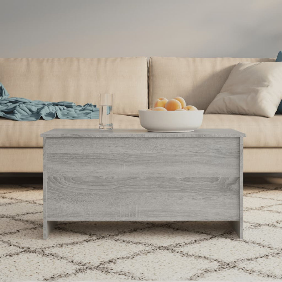 Salontafel 102X55,5X52,5 Cm Bewerkt Hout Eiken 102 x 55 x 52.5 cm