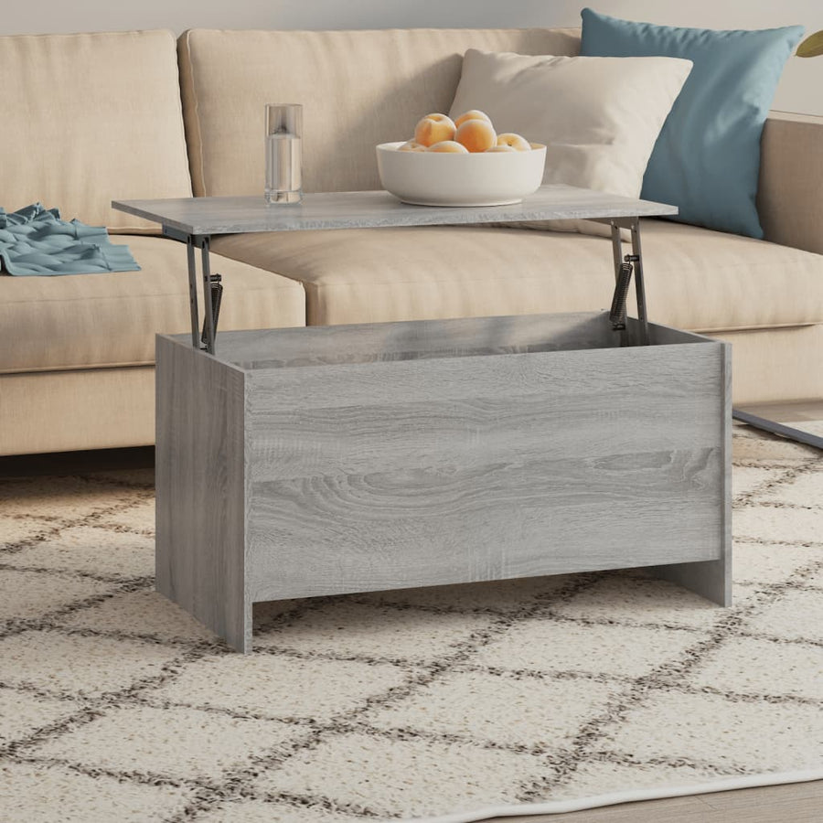 Salontafel 102X55,5X52,5 Cm Bewerkt Hout Eiken 102 x 55 x 52.5 cm
