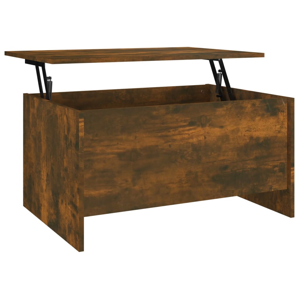 Salontafel 80X55,5X41,5 Cm Bewerkt Hout Kleurig 80 x 55 x 41.5 cm