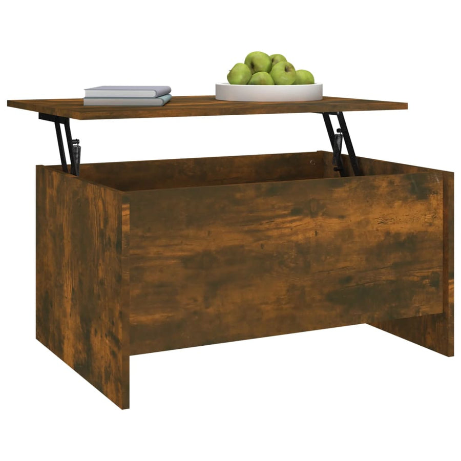 Salontafel 80X55,5X41,5 Cm Bewerkt Hout Kleurig 80 x 55 x 41.5 cm
