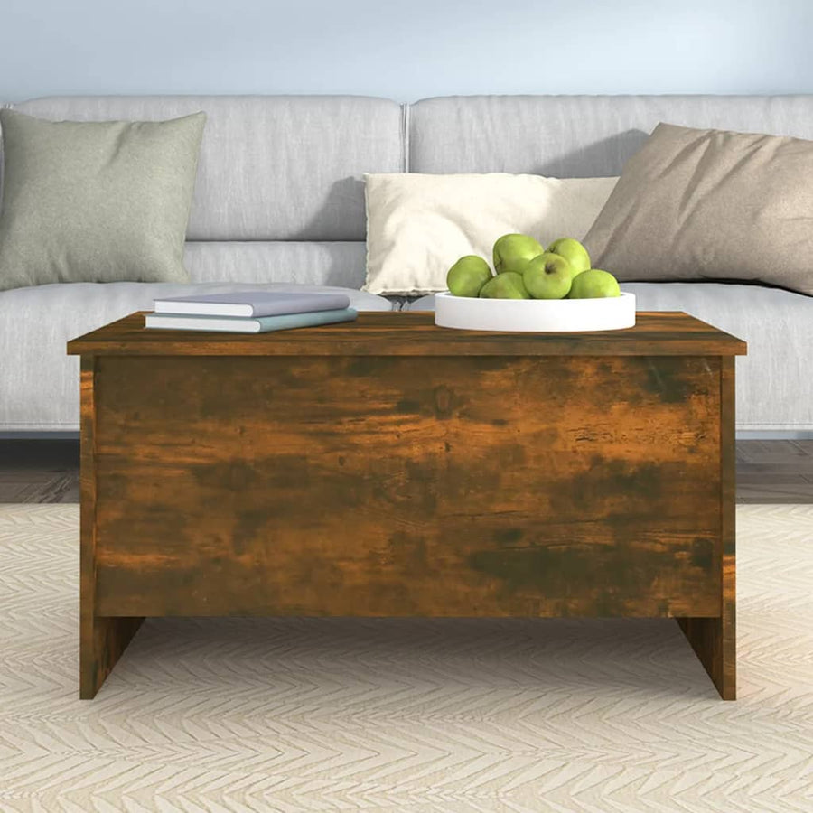 Salontafel 80X55,5X41,5 Cm Bewerkt Hout Kleurig 80 x 55 x 41.5 cm