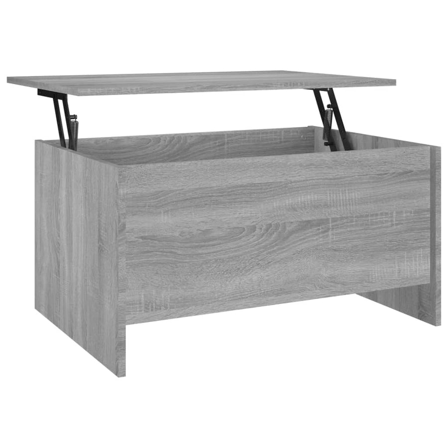 Salontafel 80X55,5X41,5 Cm Bewerkt Hout Eikenkleur 80 x 55 x 41.5 cm
