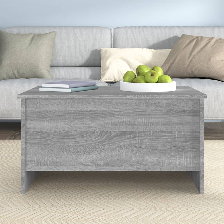 Salontafel 80X55,5X41,5 Cm Bewerkt Hout Eikenkleur 80 x 55 x 41.5 cm
