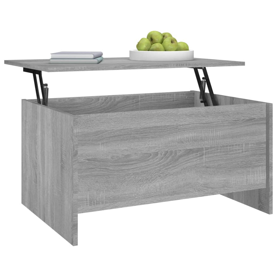Salontafel 80X55,5X41,5 Cm Bewerkt Hout Eikenkleur 80 x 55 x 41.5 cm